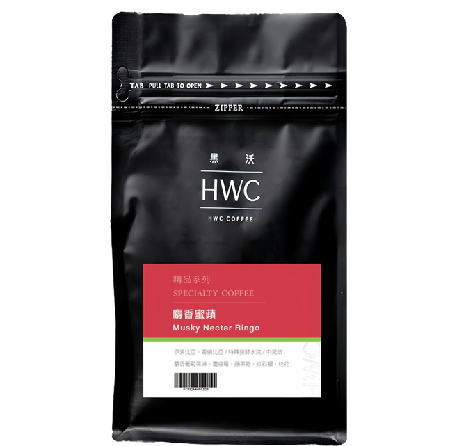 HWC 黑沃咖啡 精品系列 咖啡豆 麝香蜜蘋 半磅, 227g, 手沖式, 1包