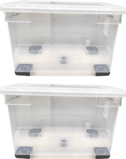 KEYWAY 聯府 工業風收納箱 TT-900, 透明, 2個