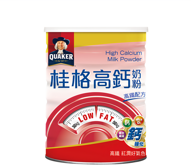 QUAKER 桂格 高鈣奶粉高鐵配方, 1.5kg, 1罐