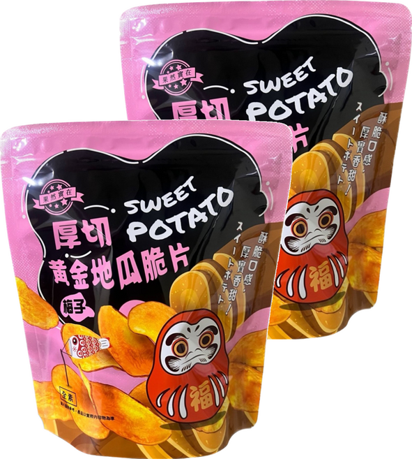果然實在 厚切黃金地瓜脆片, 140g, 2包