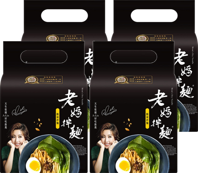 老媽拌麵 酸辣拌麵 134g, 16包