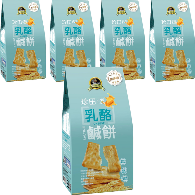 珍田生機 乳酪鹹餅, 162g, 5盒