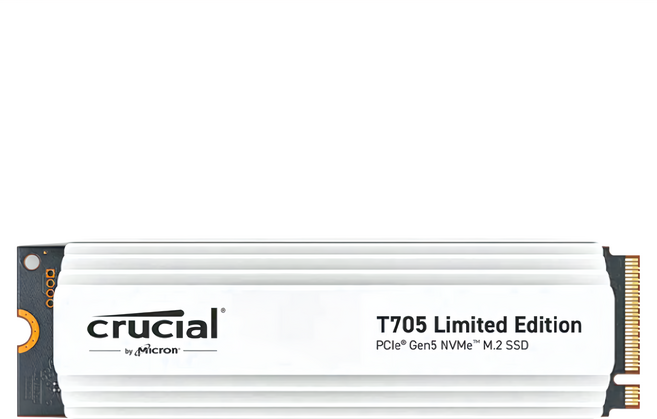 Micron 美光 crucial Gen5 白色散熱片限量款, T705, 2TB