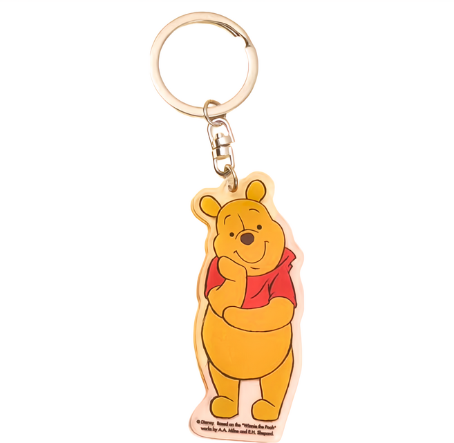 Disney 迪士尼 壓克力鑰匙圈 CA864-1, 維尼托腮 黃色, 1個