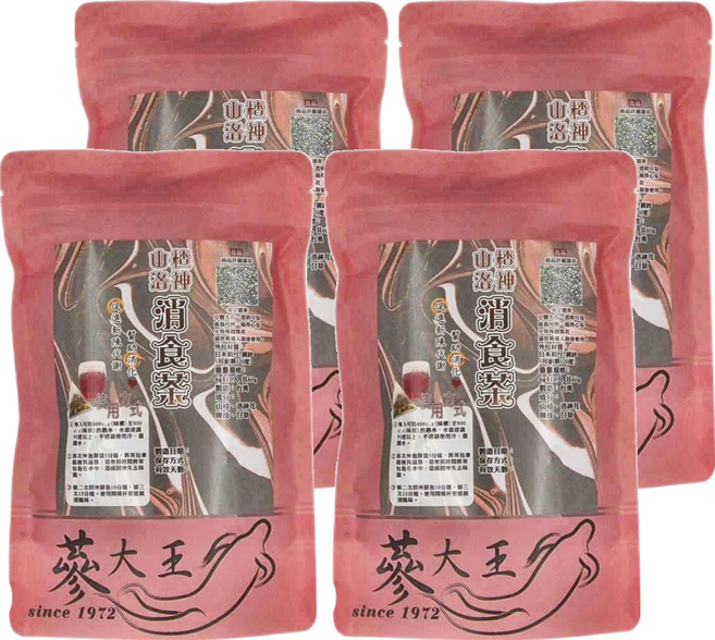 蔘大王 山楂洛神消食茶包, 6g, 10包, 4袋