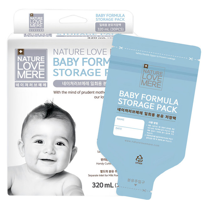 NATURE LOVE MERE 嬰兒奶粉儲存袋 320ml, 30個, 1盒