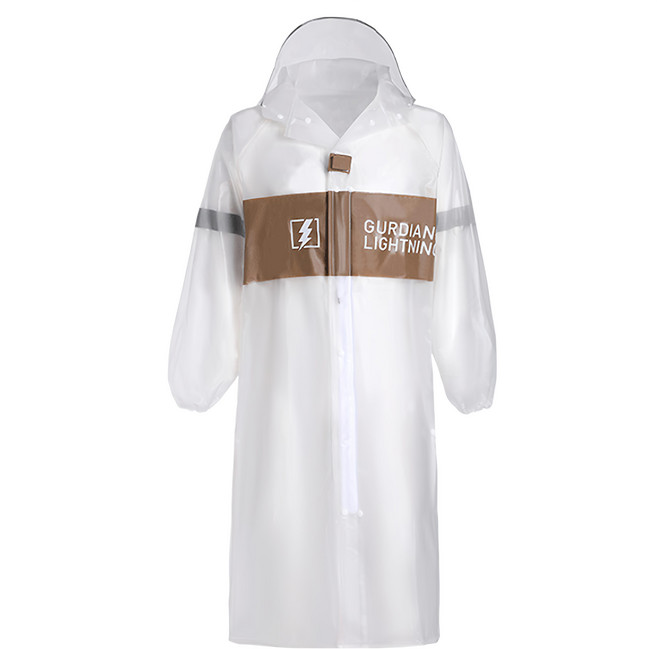 空谷 多功能發光雨衣, 透明色/白色, 1件