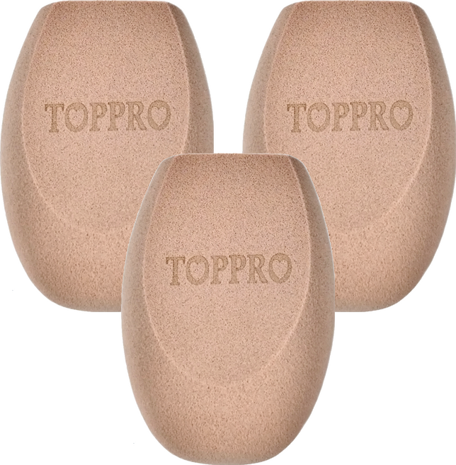 TOPPRO LADY'S 超彈力3D美妝蛋, 玫瑰奶茶, 3個