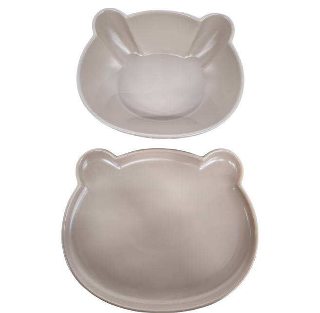 沐慕家居, 卡其色, 陶瓷碗盤, 2個