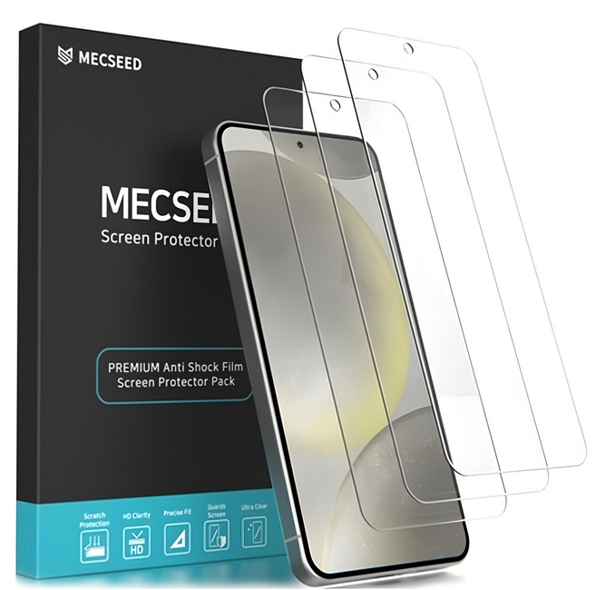 MECSEED Mexid 6DNF全覆蓋自修復強化混合玻璃硬質塗層螢幕保護貼 3入, 1組