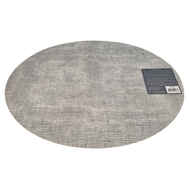 modern-twist 橢圓餐墊 無孔無菌表面 耐熱至220度, 棉麻棕色, 長48 x 寬35 x 高0.1cm, 1個