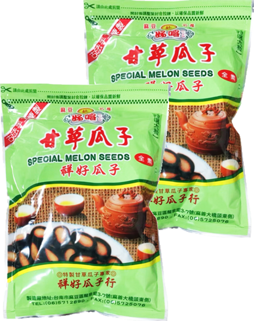 好喀 甘草瓜子, 2包, 260g