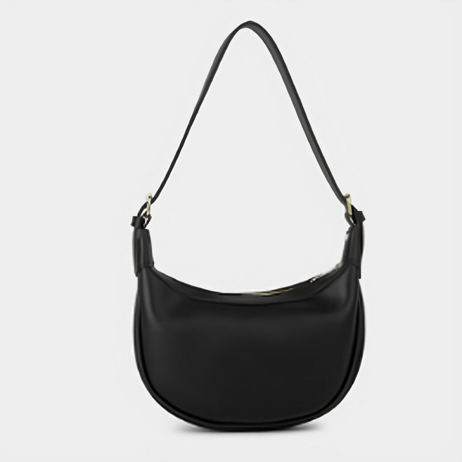 PINKBAG 半月霍伯肩背斜背包 + 兩用背帶組, 黑色