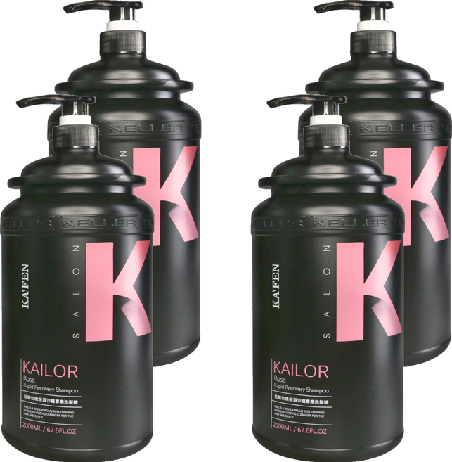 KA'FEN 卡氛 凱樂沙龍專業洗髮精 玫瑰保濕, 2L, 4瓶