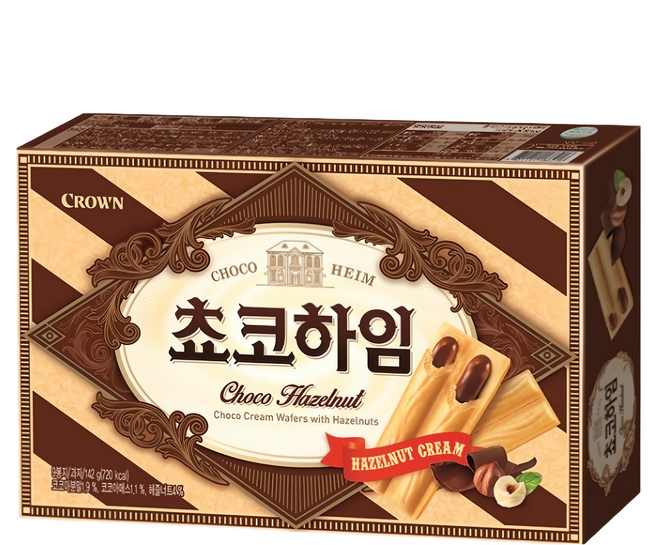 CROWN 皇冠 HEIM 榛果可可醬威化酥, 284g, 1盒
