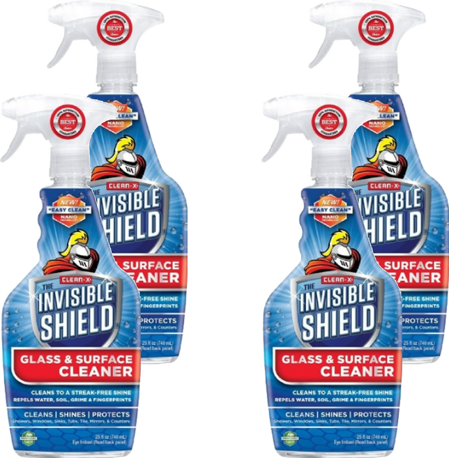 INVISIBLE SHIELD 奈米撥水亮光清潔劑 玻璃 陶瓷表面適用, 25oz, 4瓶