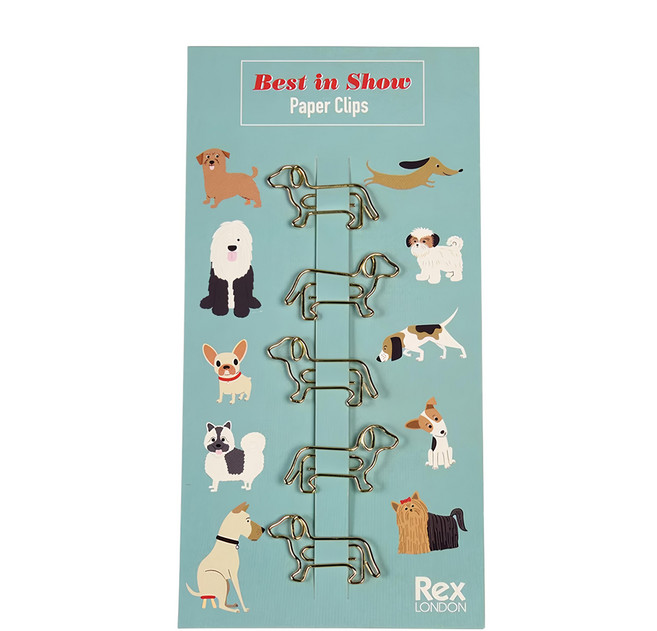 Rex LONDON 動物造型迴紋針/書籤, 5個, 金色