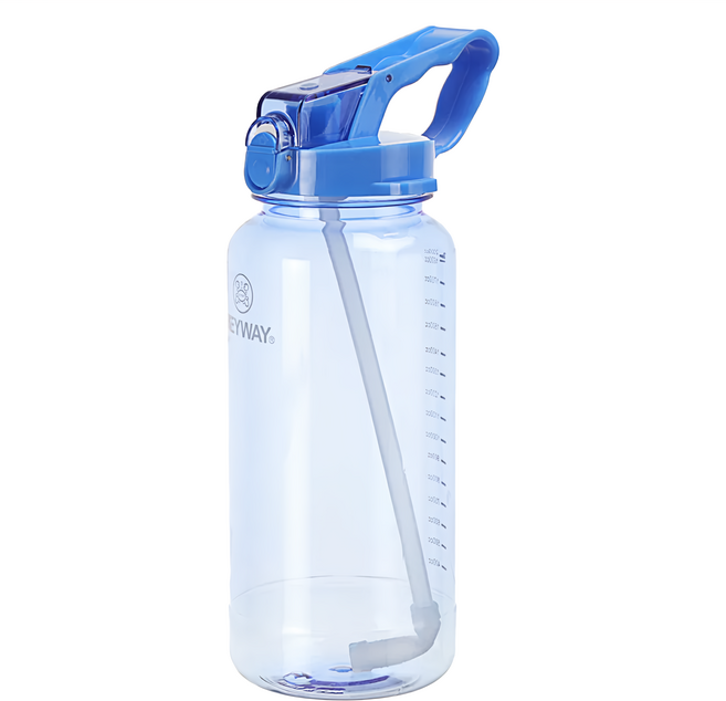 KEYWAY 聯府 太空站吸管水壺, 灰色, 2L, 1個