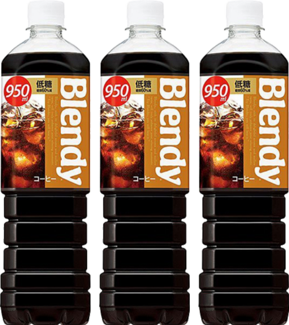 AGF Blendy 低糖瓶裝濃縮黑咖啡 稀釋用, 950ml, 3瓶