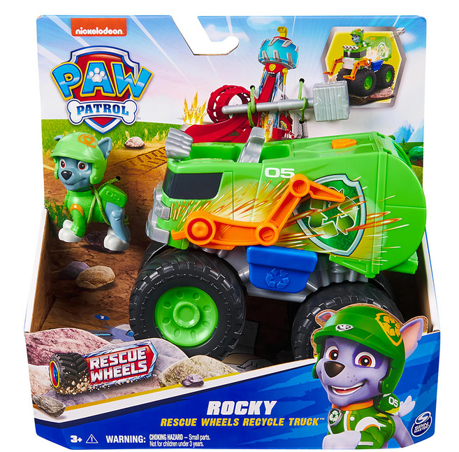 PAW PATROL 汪汪隊立大功 救援大車隊系列 救援車, 怪獸卡車灰灰 綠色, 1盒