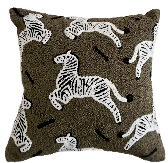 THiRTEEN 拾叁家居 復古英式斑馬抱枕套