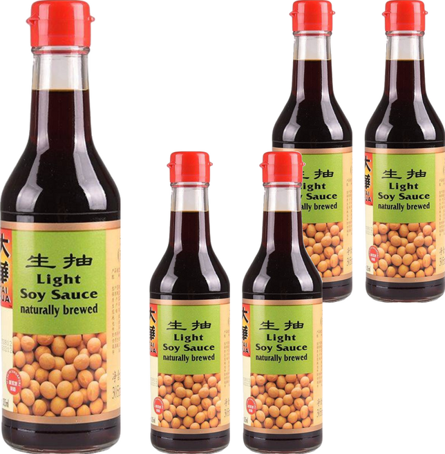 大華醬油 特級純釀造醬油 生抽, 305ml, 5瓶