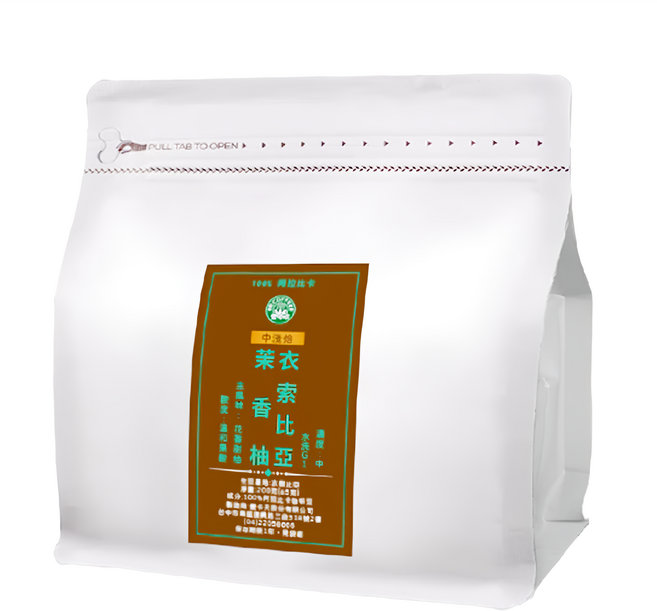 eCOFFEE 壹咖啡 精品莊園 咖啡豆 G1花果處理水洗 衣索比亞 茉香柚, 200g, 1包