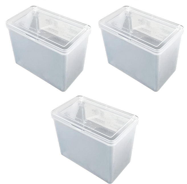 IZUMI 掀蓋收納盒3入, 白色, 1組