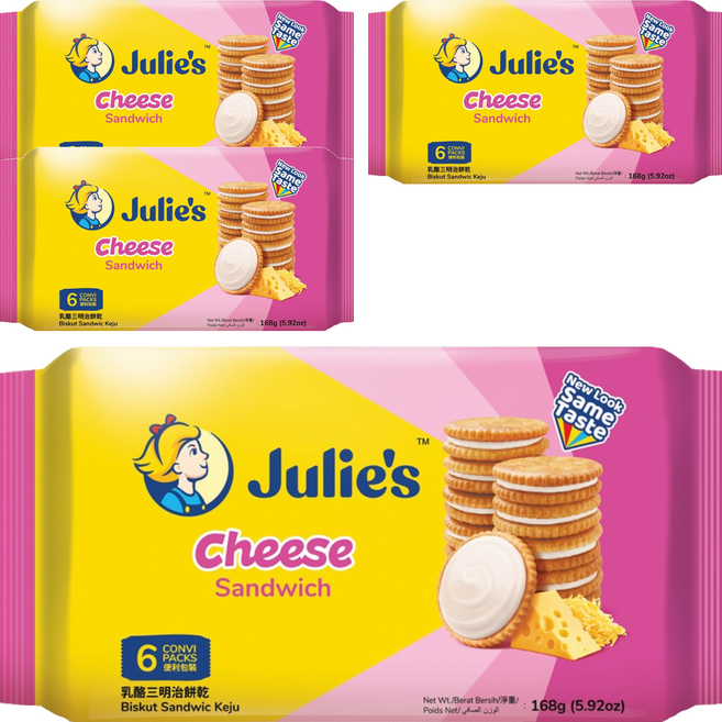 Julie's 茱蒂絲 乳酪三明治餅乾, 168g, 4袋