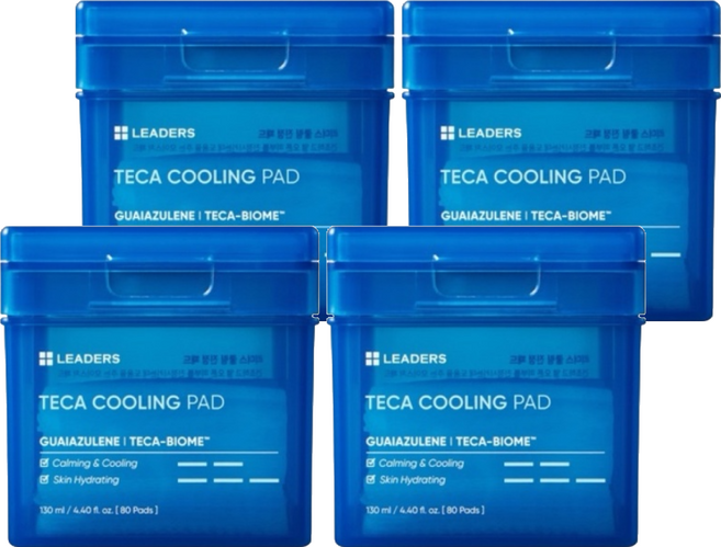 LEADERS 麗得姿 透涼鎮靜爽膚棉片 130ml, 80片, 4盒