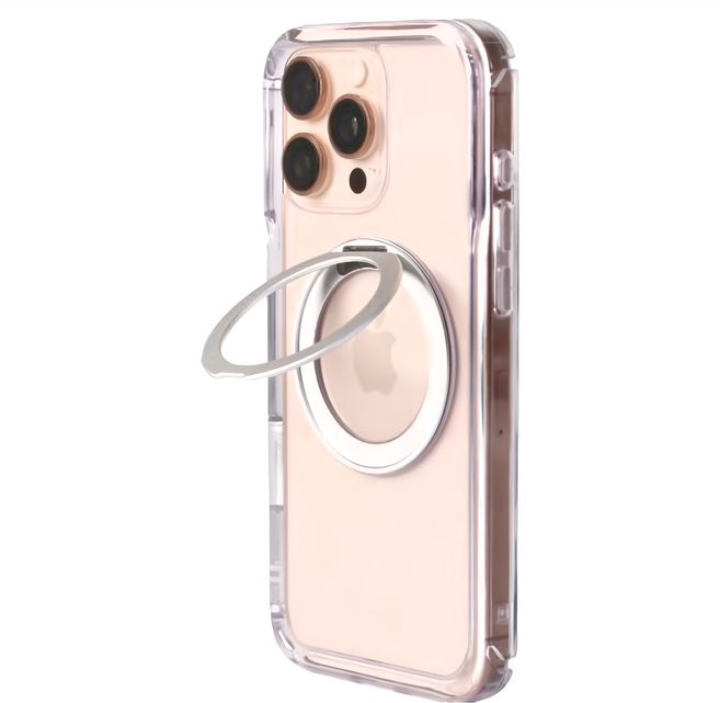 Moxbii 極空戰甲 手機殼 旋轉磁吸支架 保護殼 iPhone 16 Pro Max 亮面 MIL-STD-810G 無線充電 航太銀
