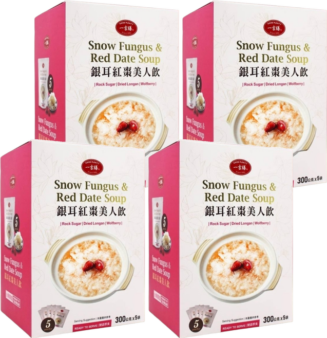 GOOD PLENTY 一吉膳 銀耳紅棗美人飲, 300g, 5包, 4盒