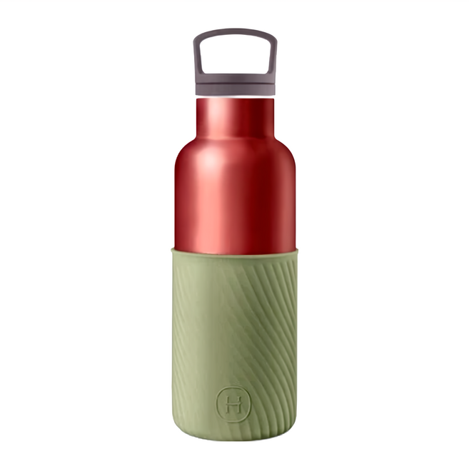 HYDY 保溫瓶 75 x 75 x 235mm, 峽谷銅 波紋軍綠, 480ml, 1個