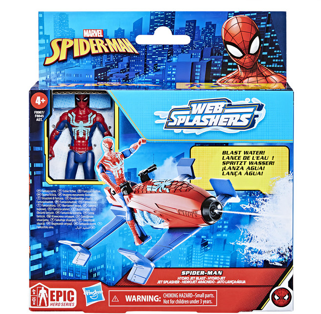 Hasbro 孩之寶 Marvel 漫威 蜘蛛人載具造型水蜘蛛絲發射器玩具, 1盒