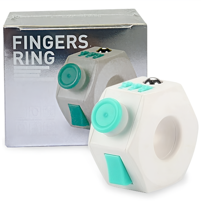 겜블리 6면 고급 피젯 큐브 링 스트레스 해소 키덜트, 민트, 1개