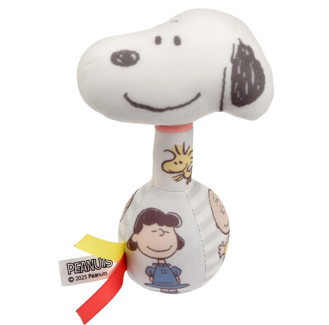 Disney 迪士尼 baby 軟軟史努比手搖鈴玩具, 1個, 多色