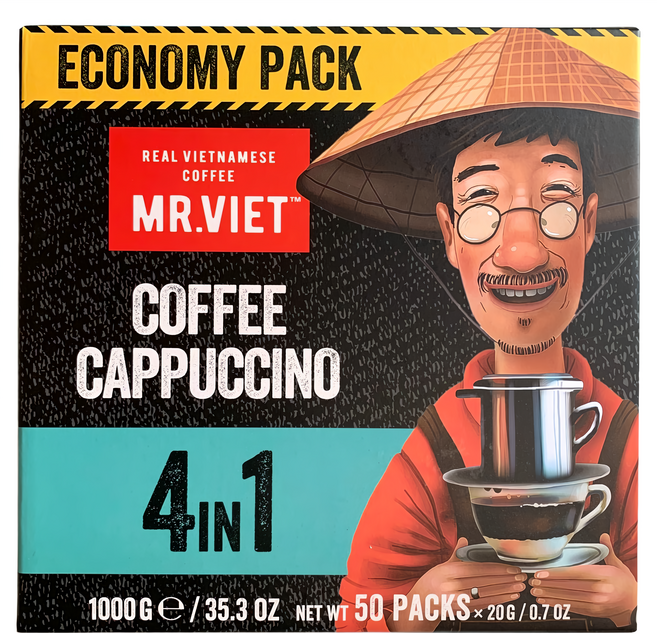 MR.VIET 四合一即溶咖啡粉 經濟包, 20g, 50條, 1盒