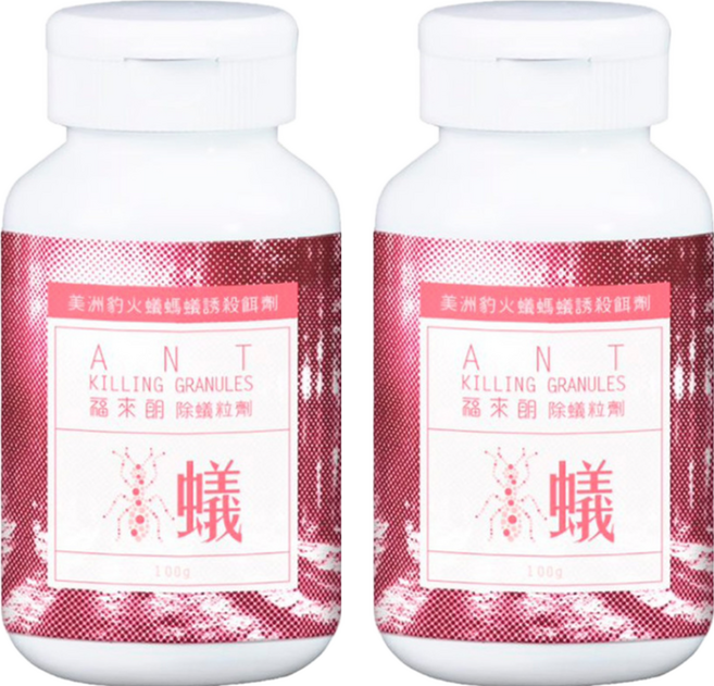 HUKUROU 福來朗 除蟻粒劑 100g 粒狀劑型 紅火蟻防治適用, 2罐