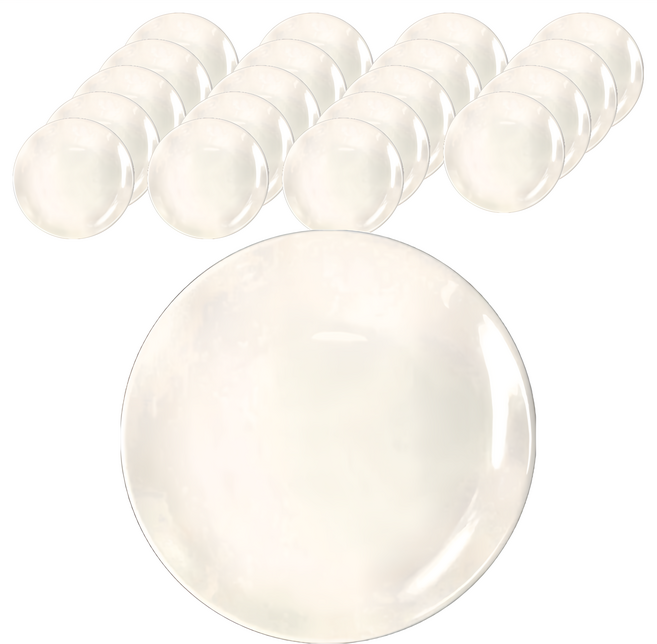 TATUNG 大同磁器 圓皿 P1271 7吋(17.7 x 17.7 x 2cm) 20個, 白色