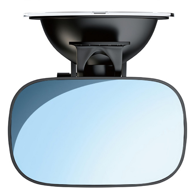曲面廣角後視觀察鏡 吸盤款, 黑色, 1個