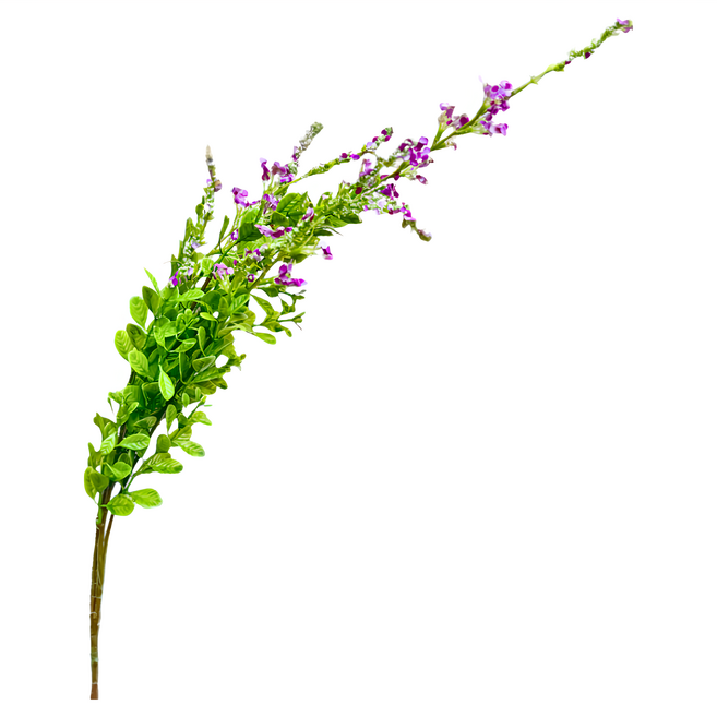 Floral M 花藝 仿真花 法式鄉村田園鼠尾草南法紫花材, 1個, 紫色