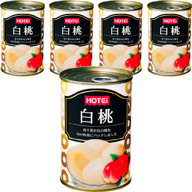 HOTEi 白桃罐, 425g, 5罐