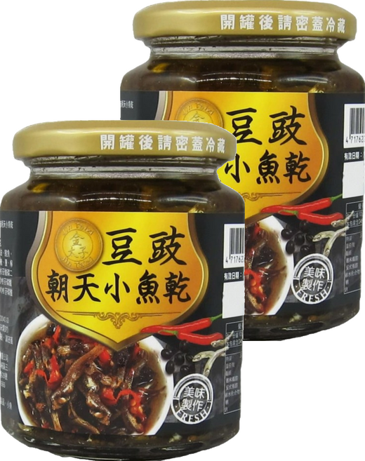 金太子 豆豉朝天小魚乾, 240g, 2罐