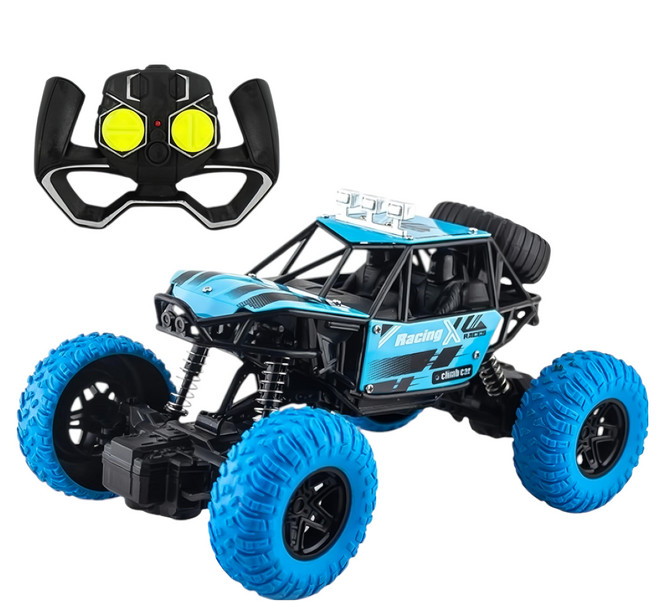 1:18 遙控彈簧避震越野車 + USB3.7V充電電池 + 遙控器 11808, 藍色, 1組