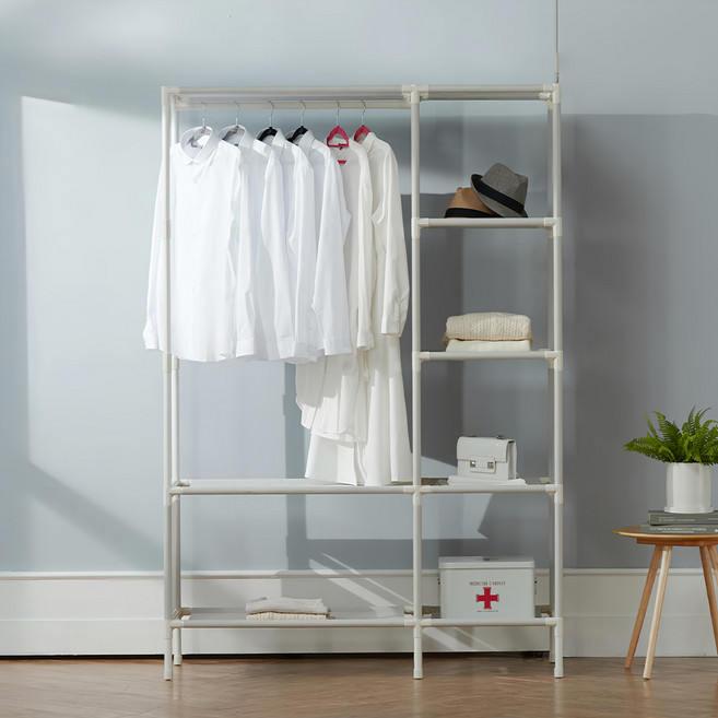 MF MAGIC HOUSE 組合式多用途掛衣架 附橡膠槌, 淺灰色