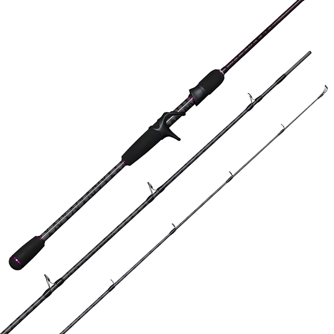 okuma 寶熊釣具 路亞竿 天蠍座SCORPIO 三節式 釣竿 槍柄 SPC633ML, 黑紫色