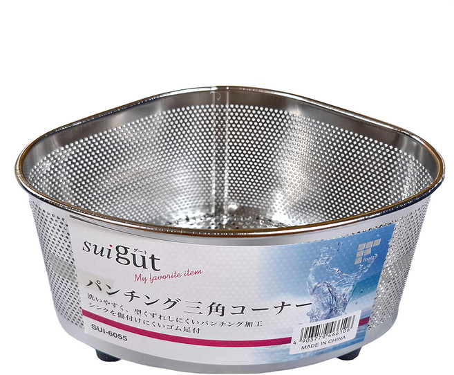 FREIZ 和平 SUI Gut 廚房雜貨 穿孔三角角 17.1 x 11.9 x 9.9cm 220g, 銀色, 1個