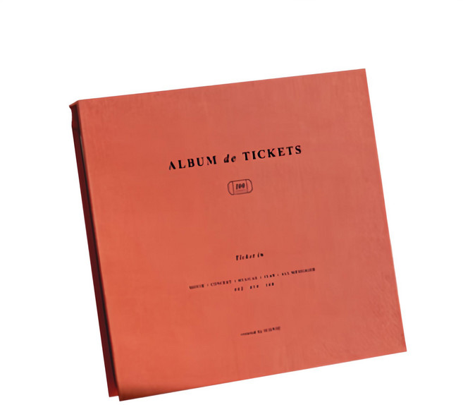 ICONIC Ticket In v4 票券收藏冊, 磚紅色, 50張, 1本