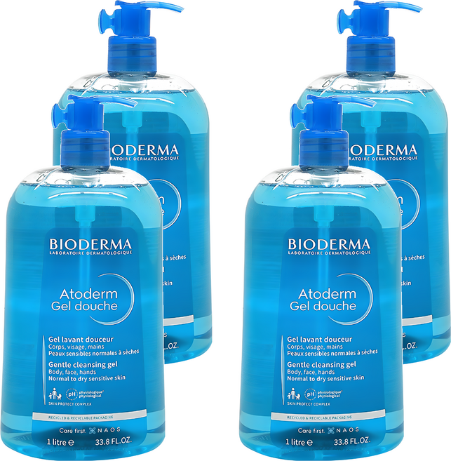 BIODERMA 舒益B3平衡修護沐浴露, 4個, 1L