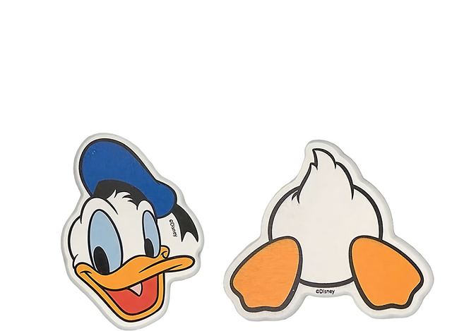 收納王妃 唐老鴨大臉屁屁造型珪藻土杯墊 2入組, 唐老鴨大臉屁屁 白色, 2個